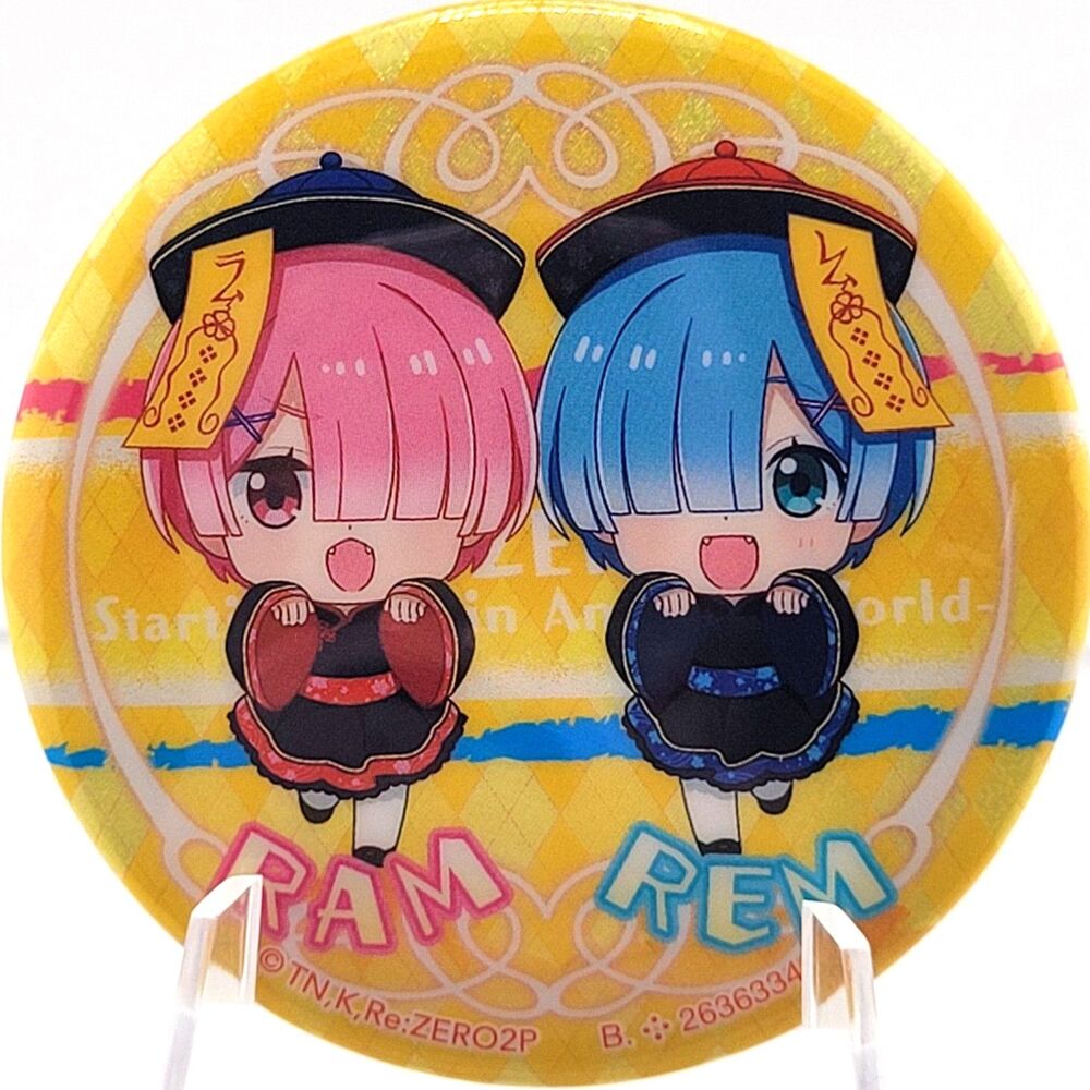 Rem & Ram - Re:Zero Chinese Outfit Chibi Can Badge